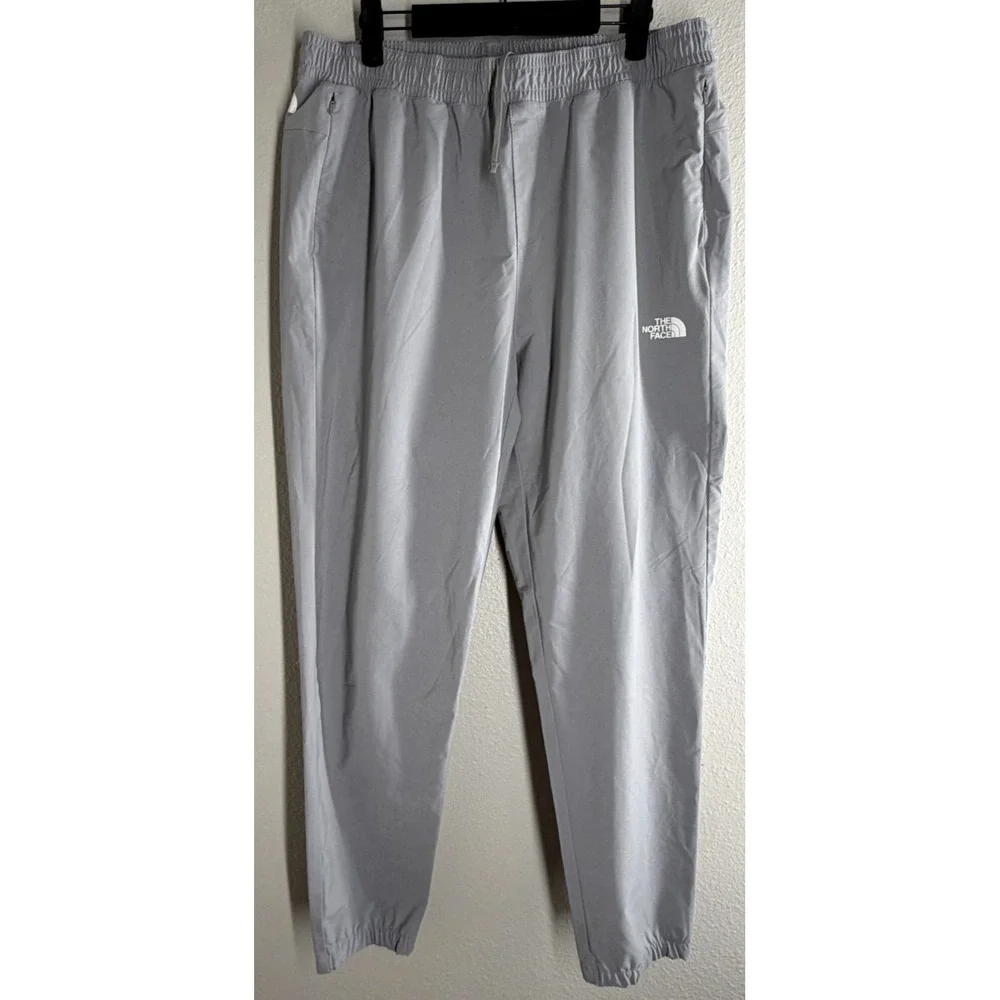 The North Face Mens Gray Athletic Jogger Pants Size L Outdoor Travel Performance